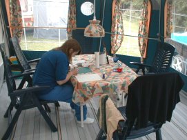 Hobby arbejde i forteltet